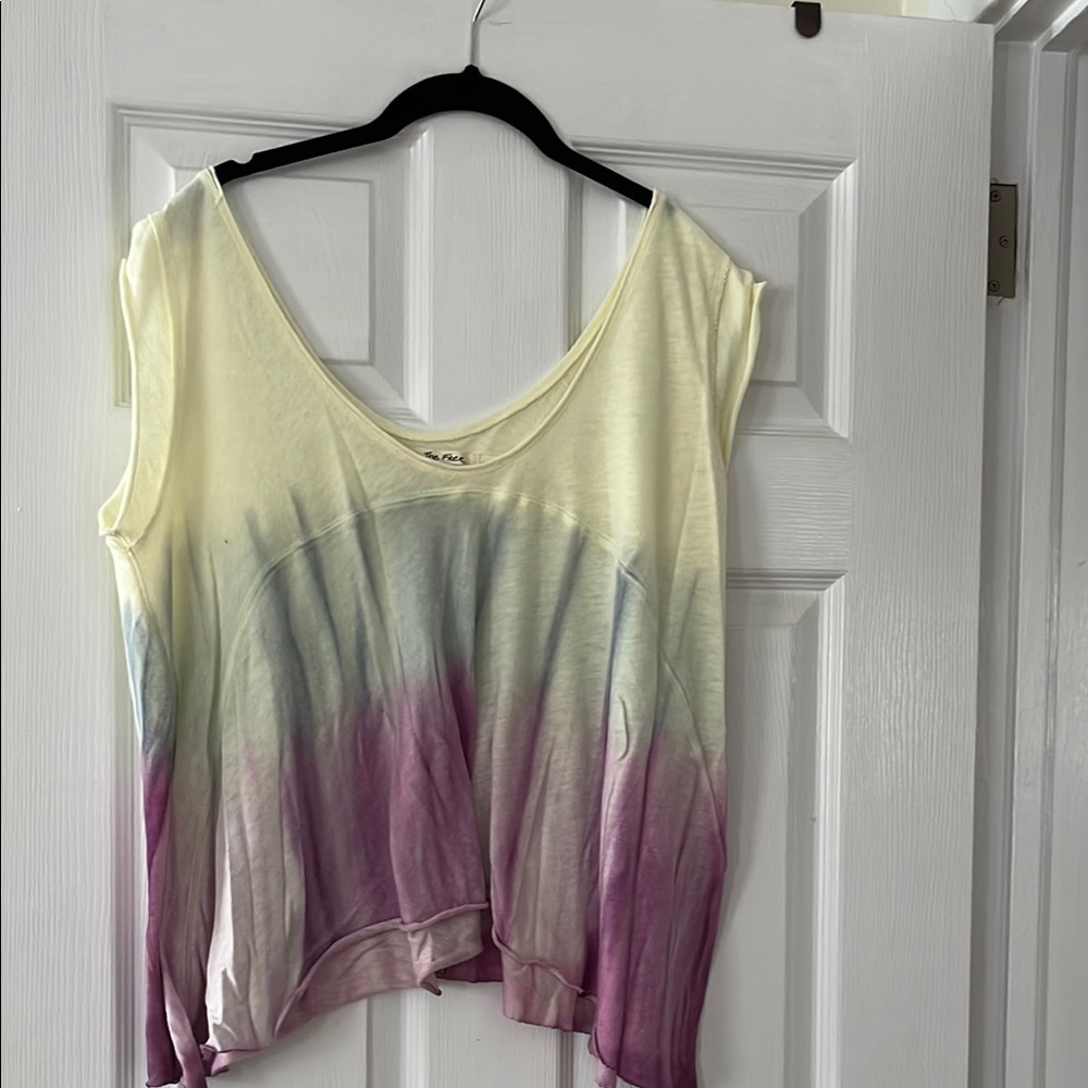 Women's Gradient Top - Cream and Purple